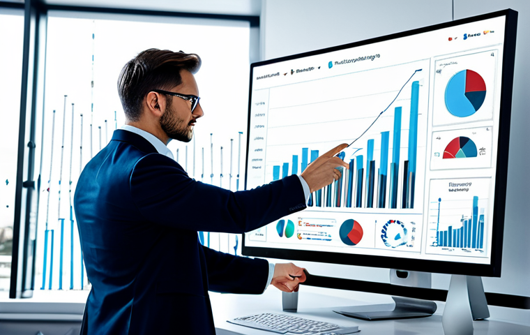 Data-Driven Marketing Strategy**
"A marketing manager, fully clothed in professional attire, analyzing data dashboards on a large monitor in a modern office, surrounded by graphs and charts, appropriate content, safe for work, perfect anatomy, natural proportions, professional, high quality."
**
