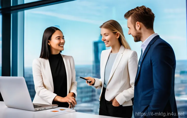 마케팅관리사 시험 준비에 필요한 마케팅 소프트웨어 - **Prompt 1: Collaborative CRM Insight**
"A diverse team of young marketing professionals, two me...