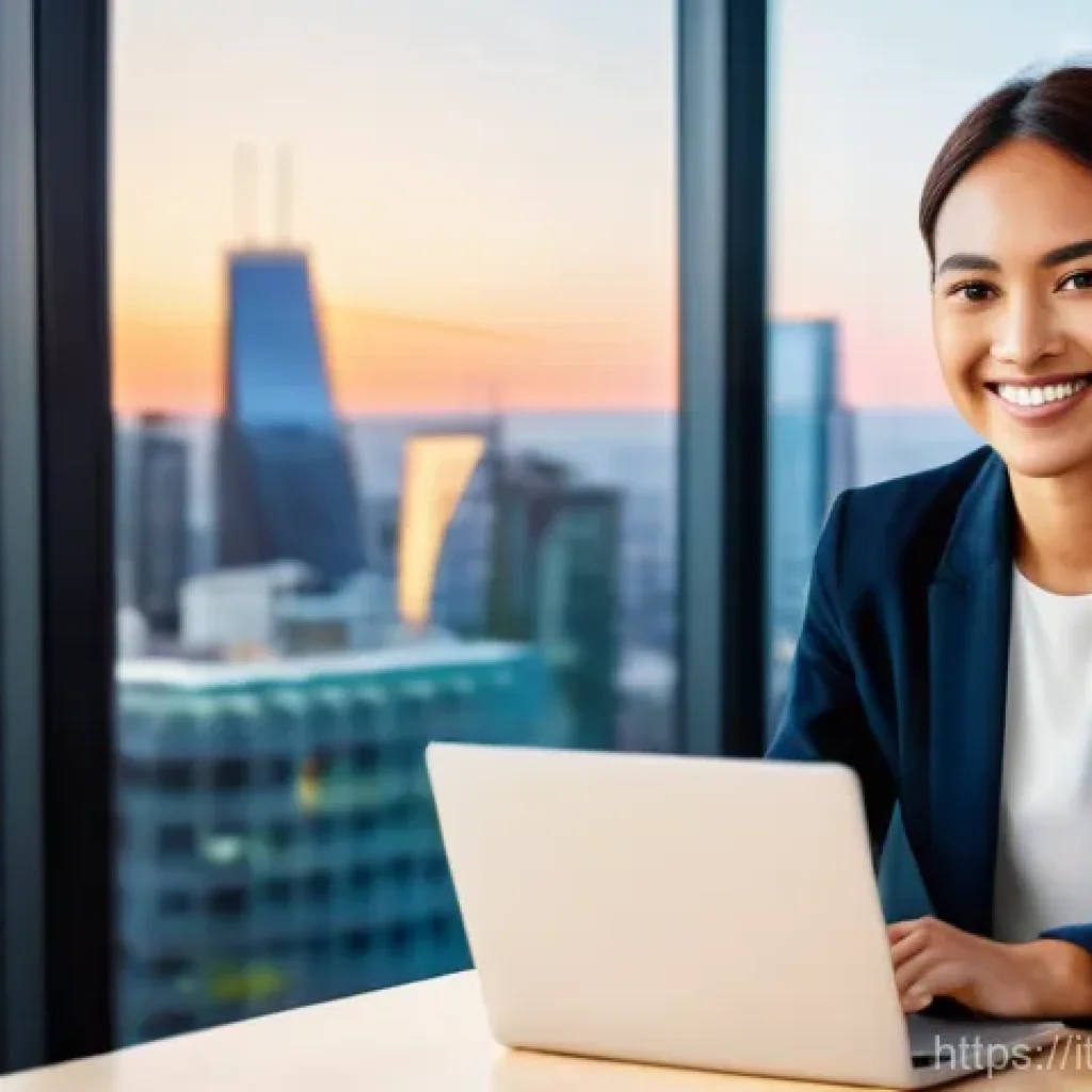 마케팅관리사 자격증으로 진출 가능한 해외 마케팅 직무 - **Prompt:** A dynamic, diverse professional (e.g., a woman in her late 20s, with a confident smile, ...