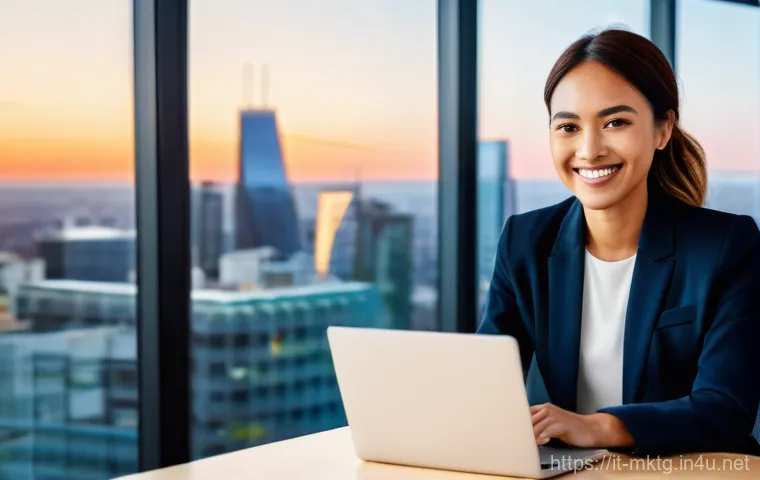 마케팅관리사 자격증으로 진출 가능한 해외 마케팅 직무 - **Prompt:** A dynamic, diverse professional (e.g., a woman in her late 20s, with a confident smile, ...