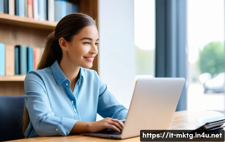 마케팅관리사 취득 후 SNS 마케팅 활용법 - **Prompt 1: Content Creator Crafting Value**
    "A confident female digital marketing professional,...