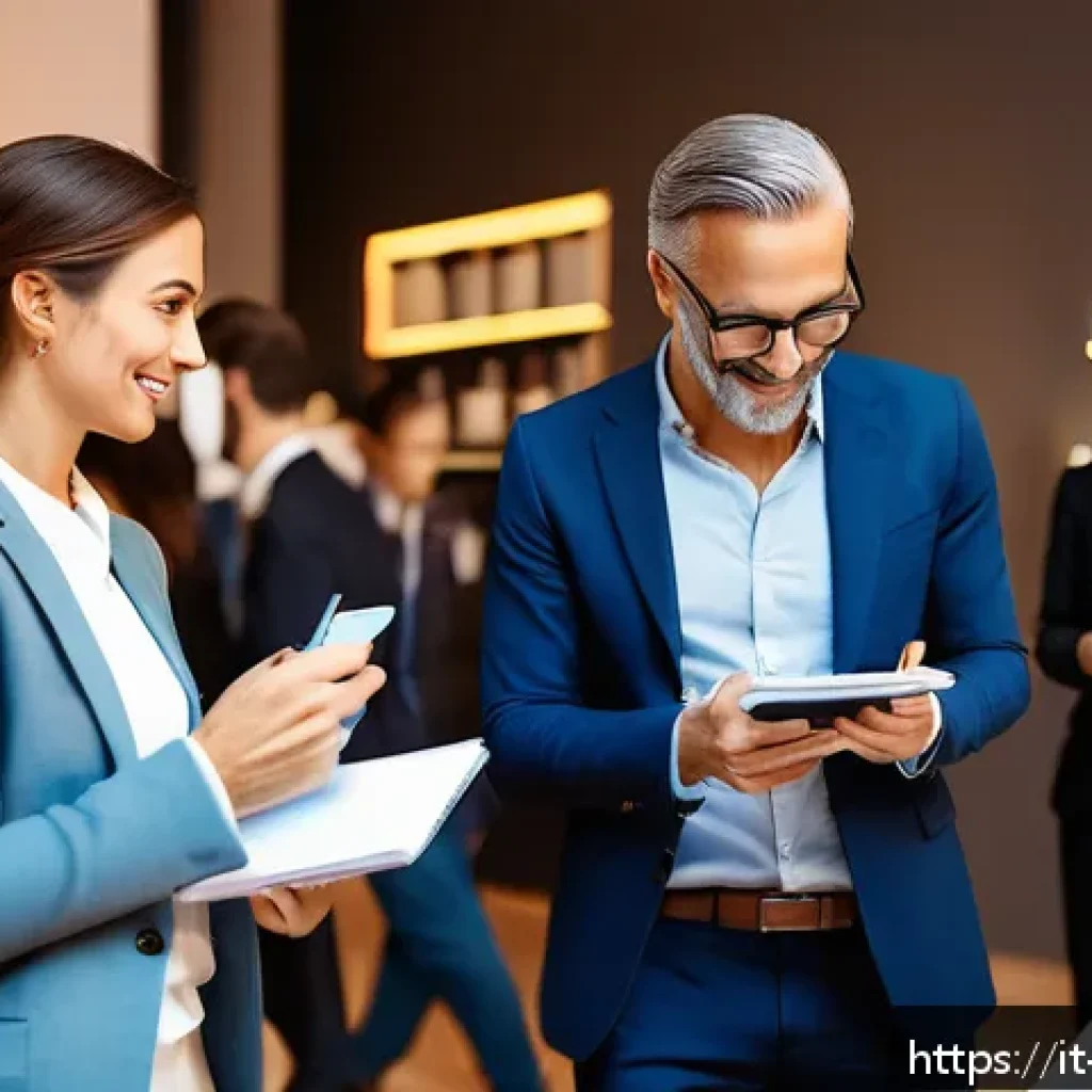 마케팅관리사 합격 후 취업 전략 - A professional networking event in Italy, showing diverse marketing professionals engaging in lively...