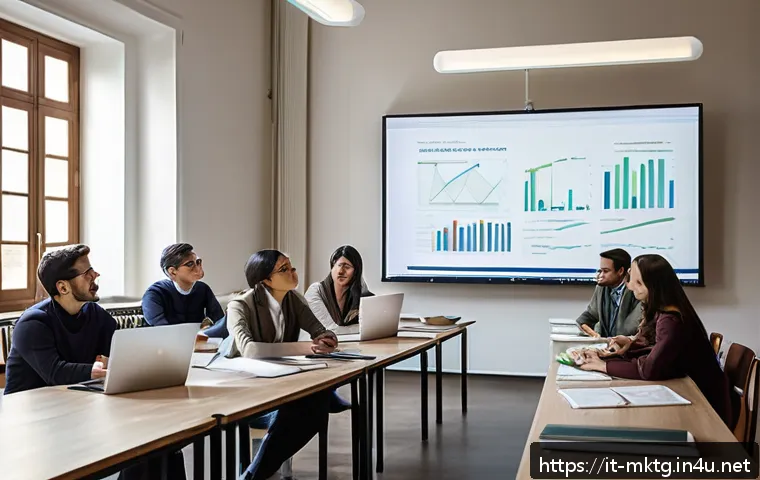 마케팅관리사 필기 시험에서 자주 틀리는 문제 - An elegant Italian university classroom setting where a diverse group of adult students attentively ...