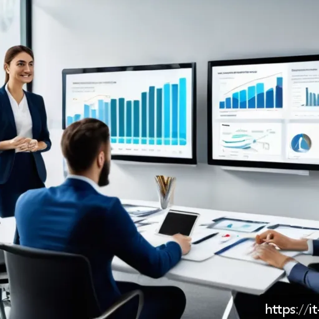 마케팅관리사 자격증으로 인한 경력 전환 사례 - A professional digital marketing manager confidently presenting a strategic social media campaign in...