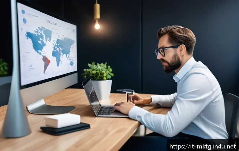 마케팅관리사 시험에서 자주 언급되는 법령 - A professional marketing manager in a modern Italian office setting, thoughtfully reviewing GDPR com...